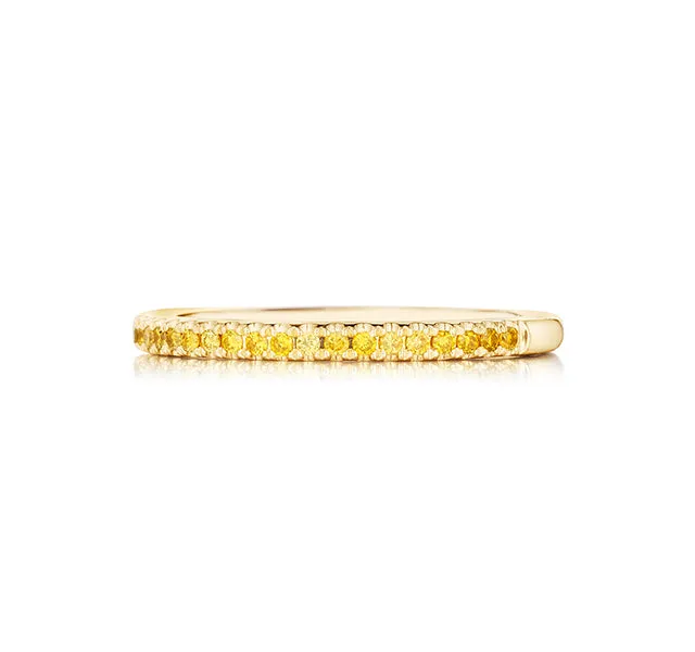 Yellow Diamond Band in Yellow Gold