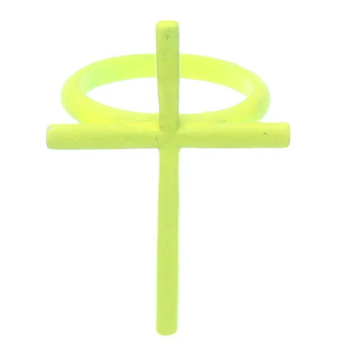 Yellow Midi Cross Ring
