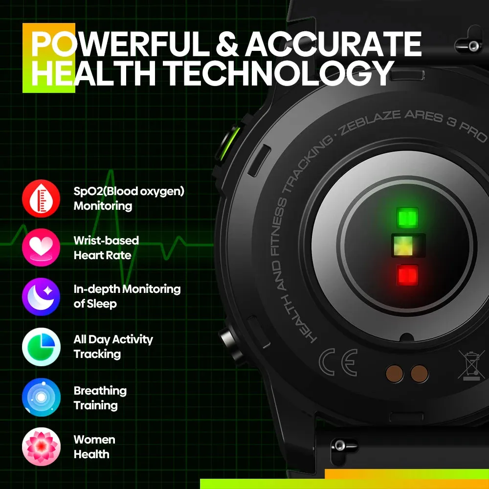 ZEBLAZE Ares 3 Pro 1.43" Ultra HD AMOLED Smart Watch