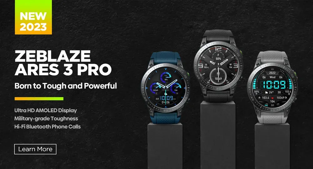 ZEBLAZE Ares 3 Pro 1.43" Ultra HD AMOLED Smart Watch