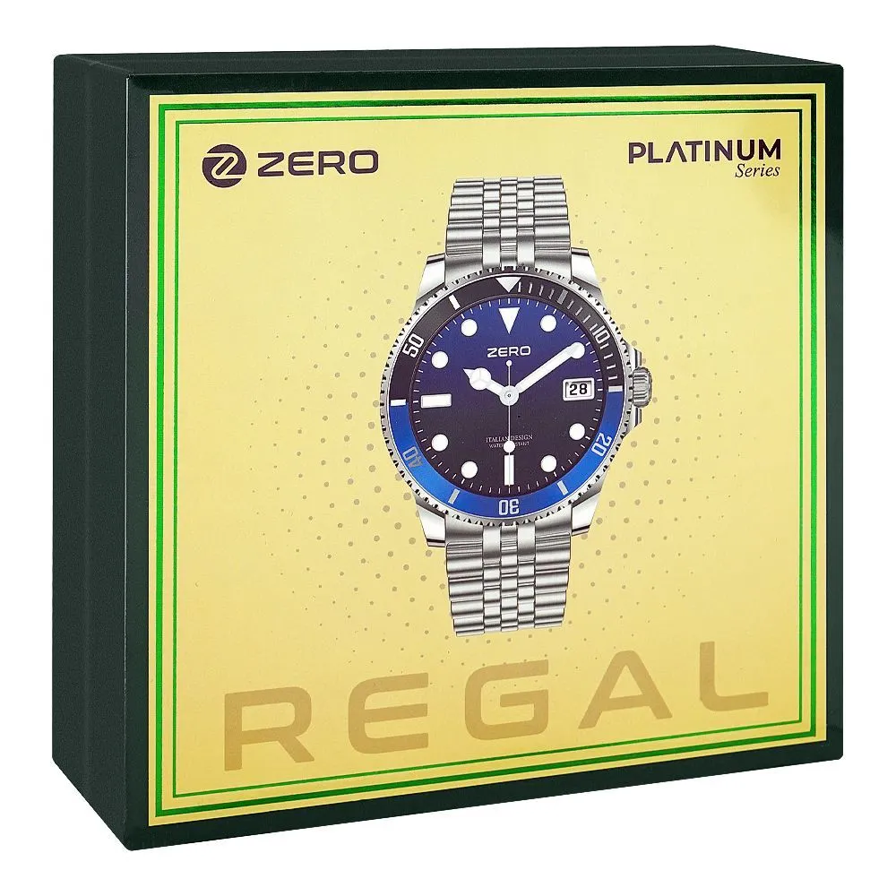 Zero 1.19" Amoled HD Display Platinum Series Regal Smart Watch, IP67 Water Resistant, Aqua Silver