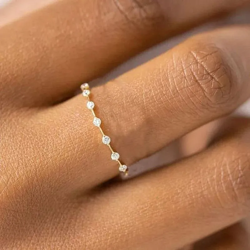 Zircon Midi Finger Rings For Girl