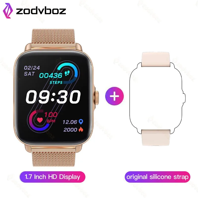 ZODVBOZ New Bluetooth Answer Call Smart Watch Men Full Touch Dial Call Fitness Tracker IP67 Waterproof Smartwatch men women  Box