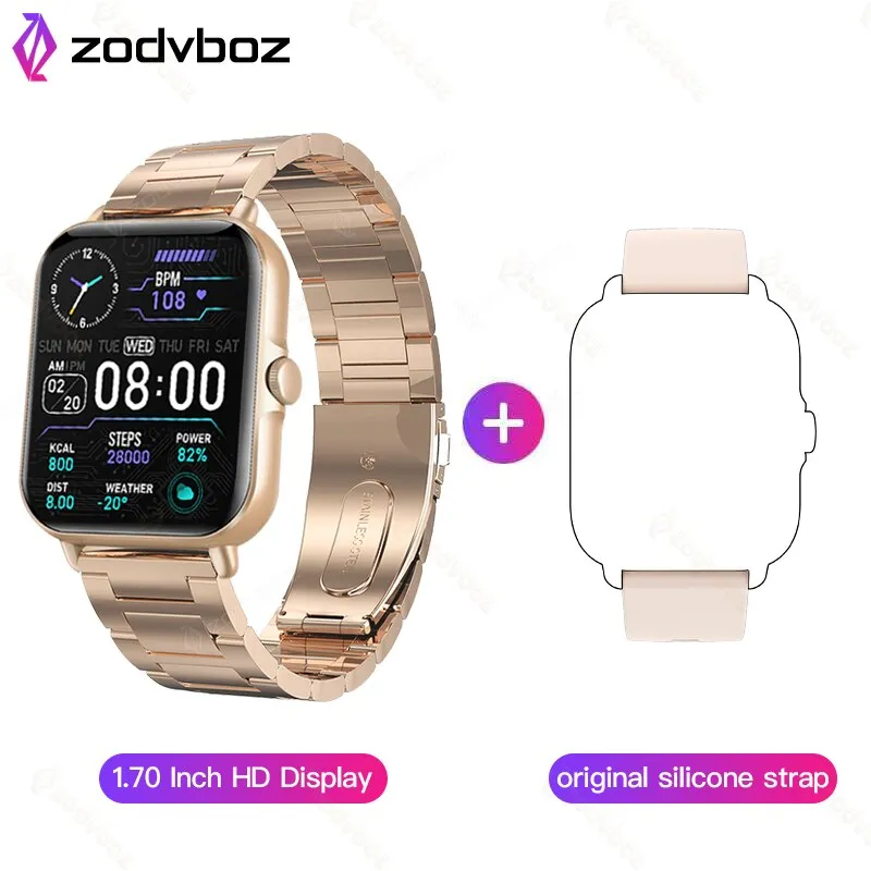ZODVBOZ New Bluetooth Answer Call Smart Watch Men Full Touch Dial Call Fitness Tracker IP67 Waterproof Smartwatch men women  Box