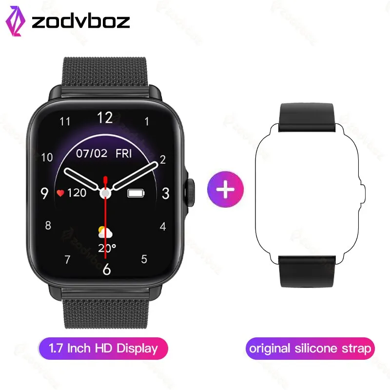 ZODVBOZ New Bluetooth Answer Call Smart Watch Men Full Touch Dial Call Fitness Tracker IP67 Waterproof Smartwatch men women  Box