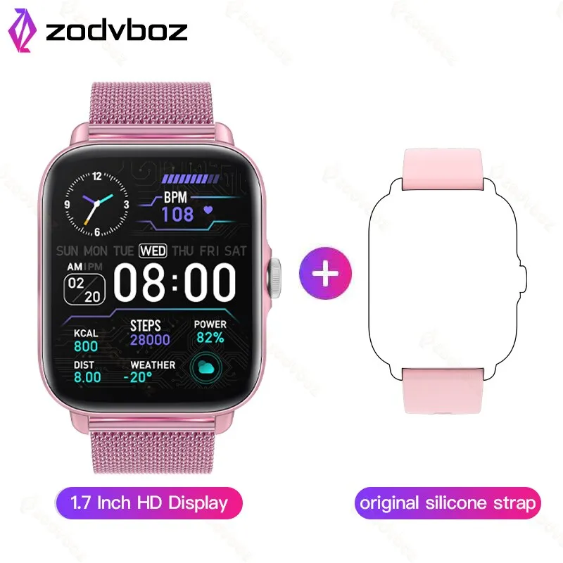 ZODVBOZ New Bluetooth Answer Call Smart Watch Men Full Touch Dial Call Fitness Tracker IP67 Waterproof Smartwatch men women  Box